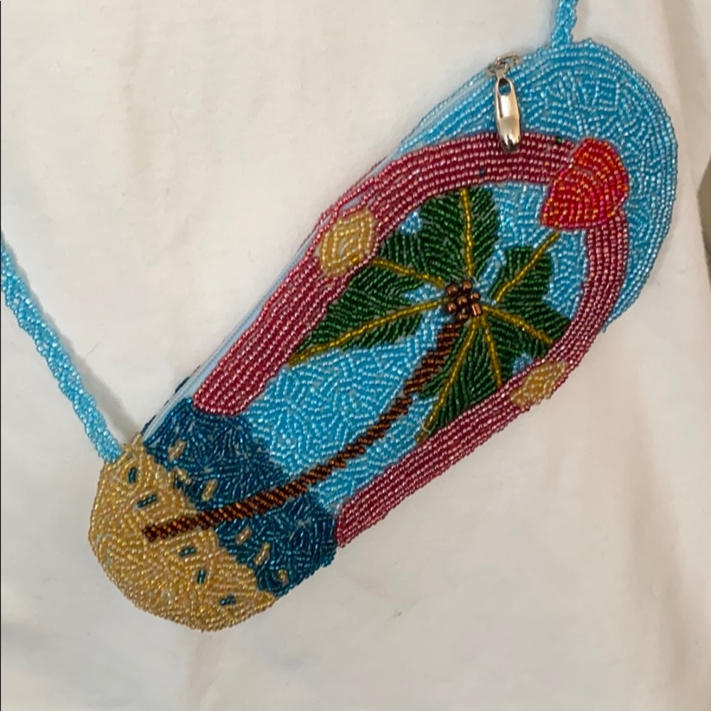 Take a mental vacation! THIS beaded,tropical BAG from “Maui by Design” adds fun!